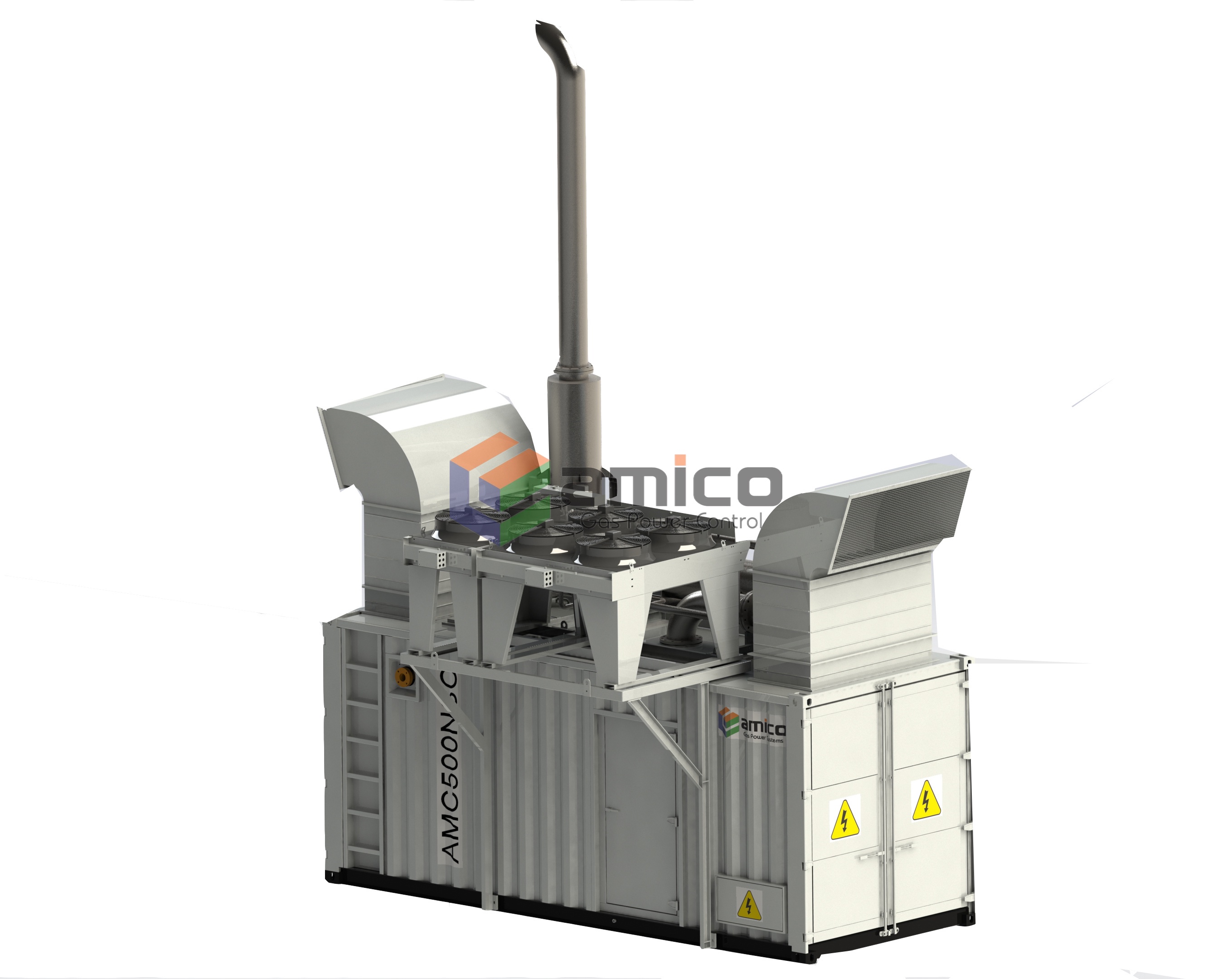 350-700kW حاوية ألمانيا-MAN-مجموعة مولد محرك غاز/توليد مشترك للحرارة والطاقة