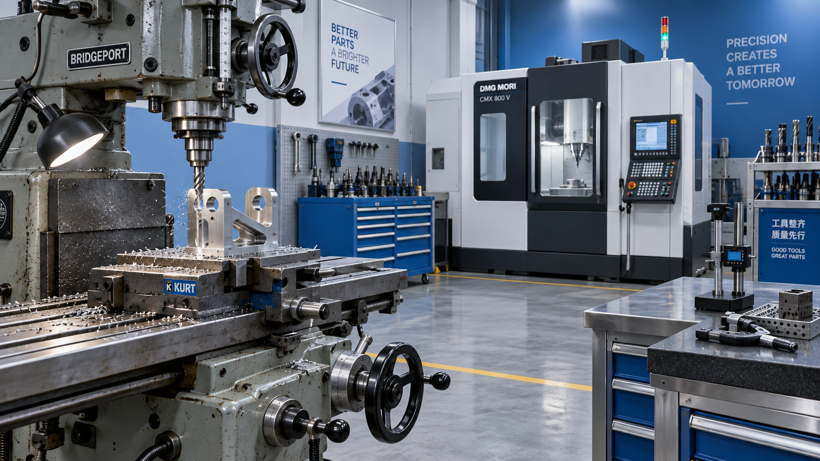 متى تكون ماكينة التفريز العمودية أكثر فعالية من حيث التكلفة مقارنةً بالتشغيل باستخدام CNC؟