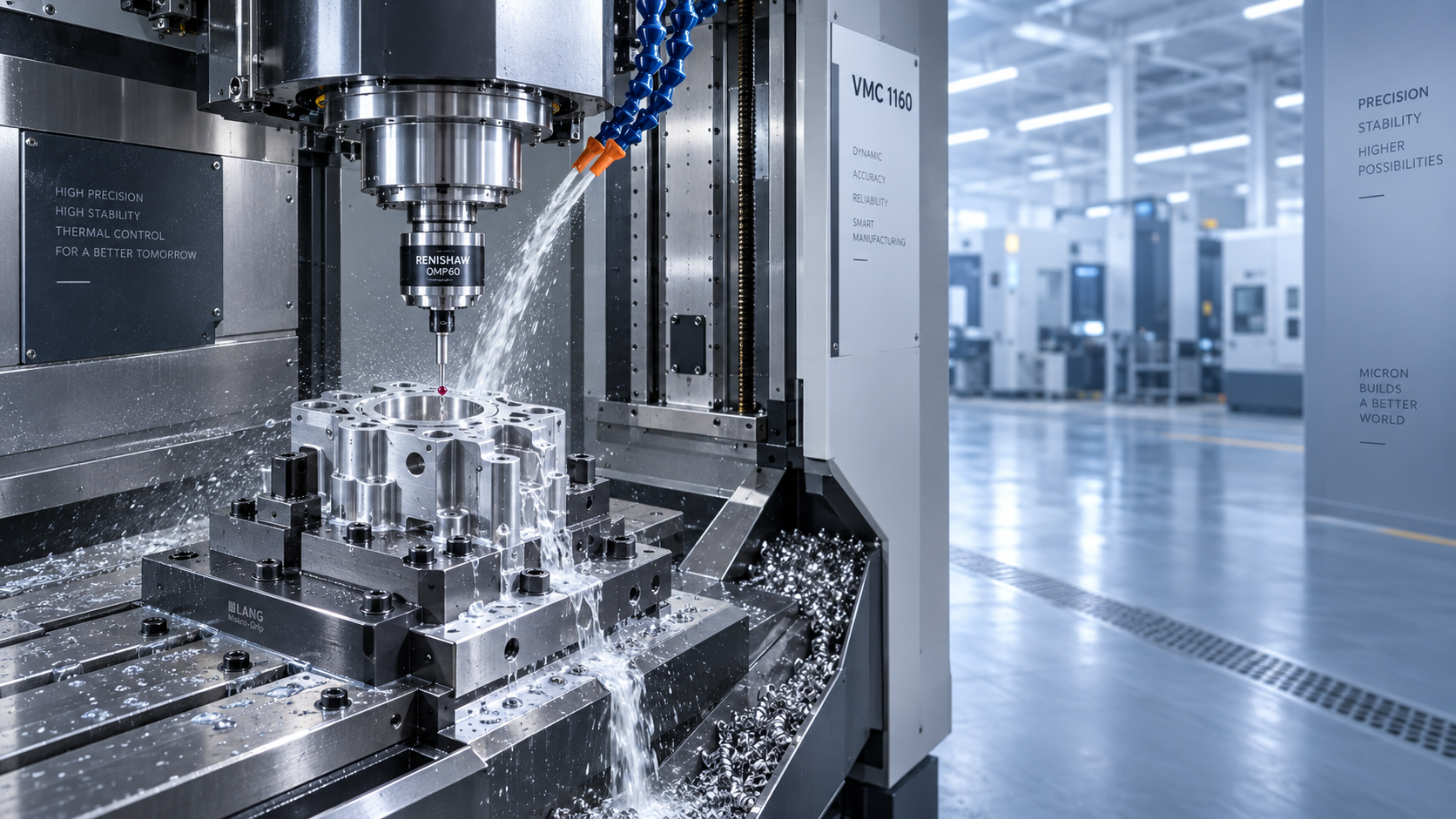 Preventing Thermal Drift in Vertical Machining Center Precision Parts منع الانجراف الحراري في الأجزاء الدقيقة لمركز التشغيل العمودي