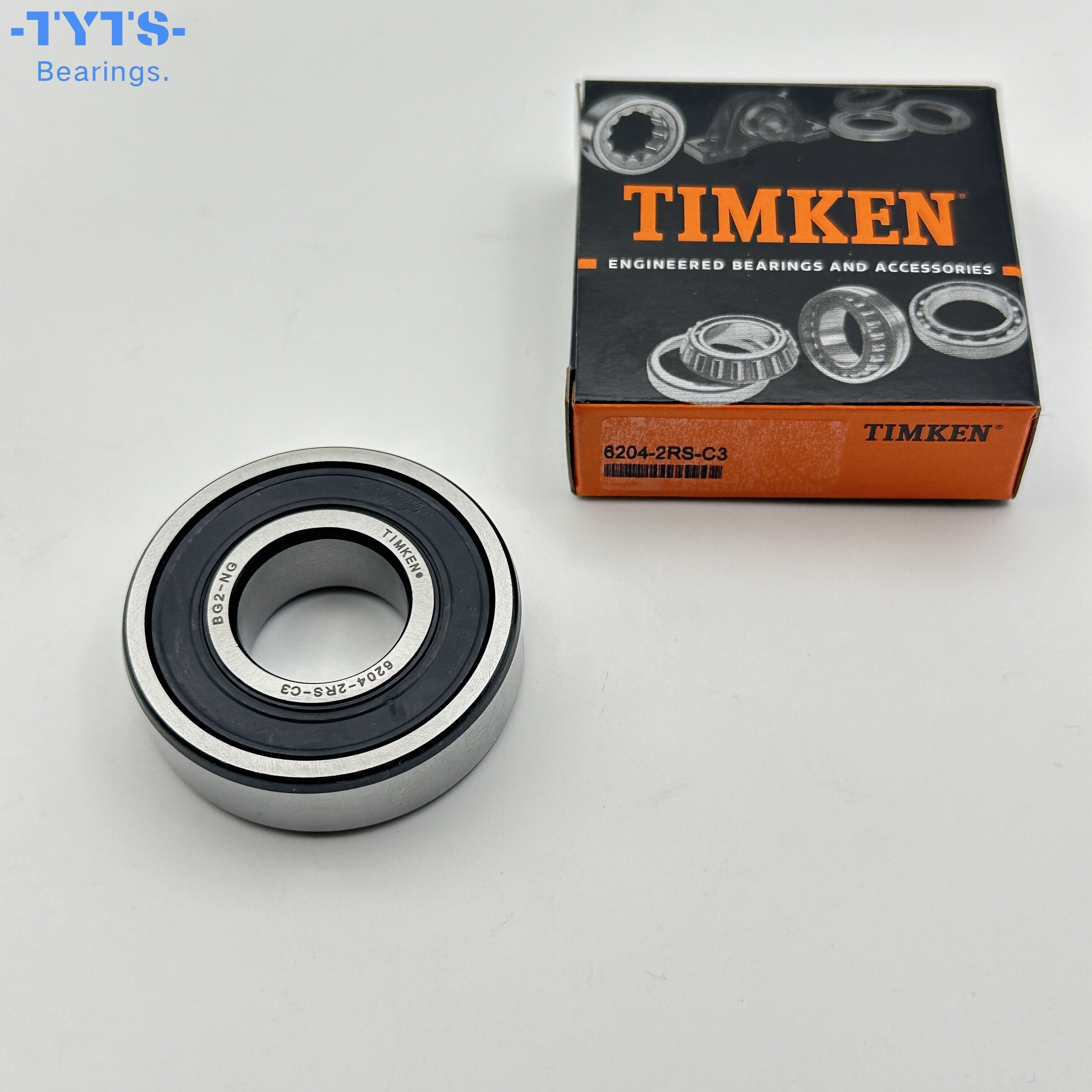 محامل كروية ذات أخدود عميق TIMKEN 6204-2RS-C3