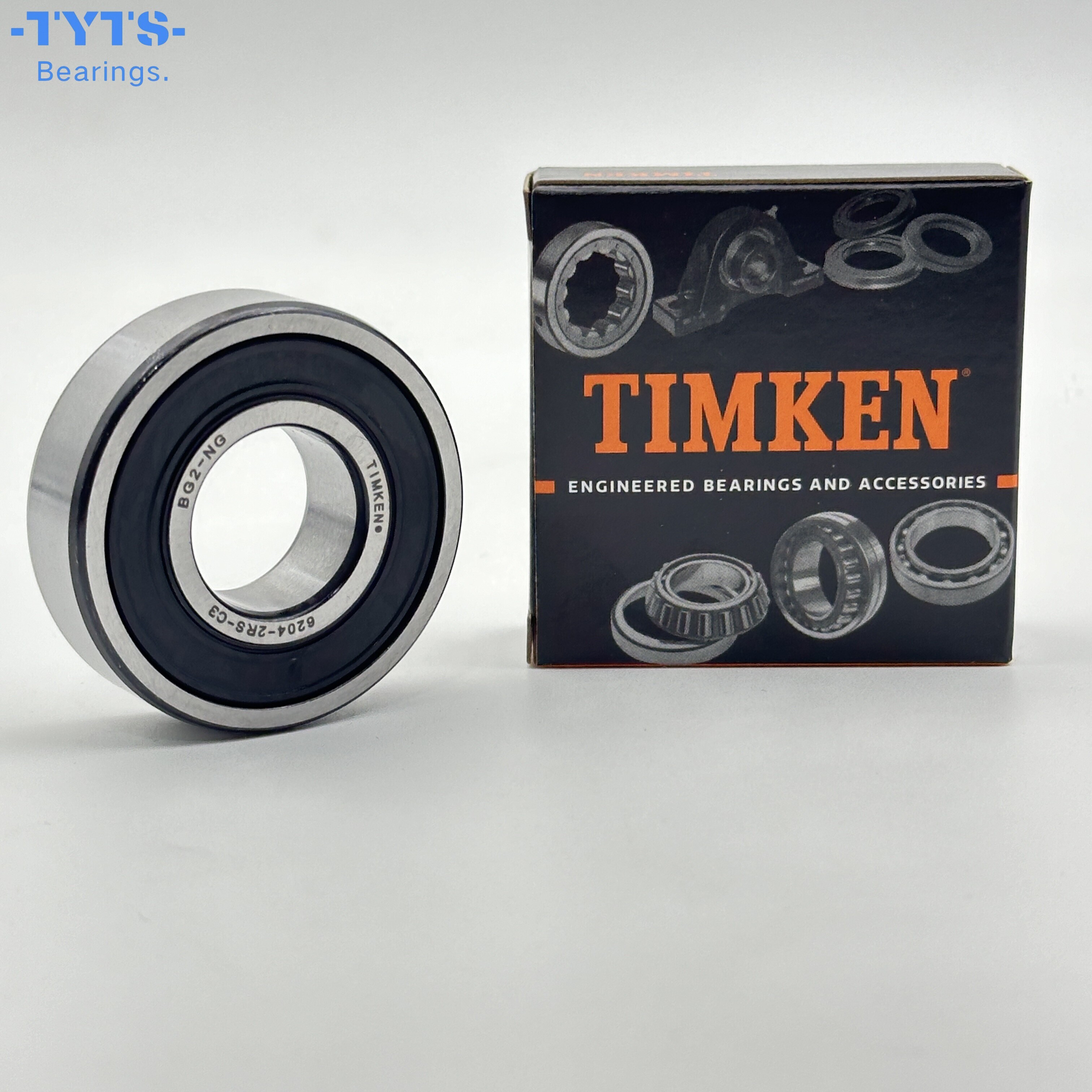 محامل كروية ذات أخدود عميق TIMKEN 6204-2RS-C3