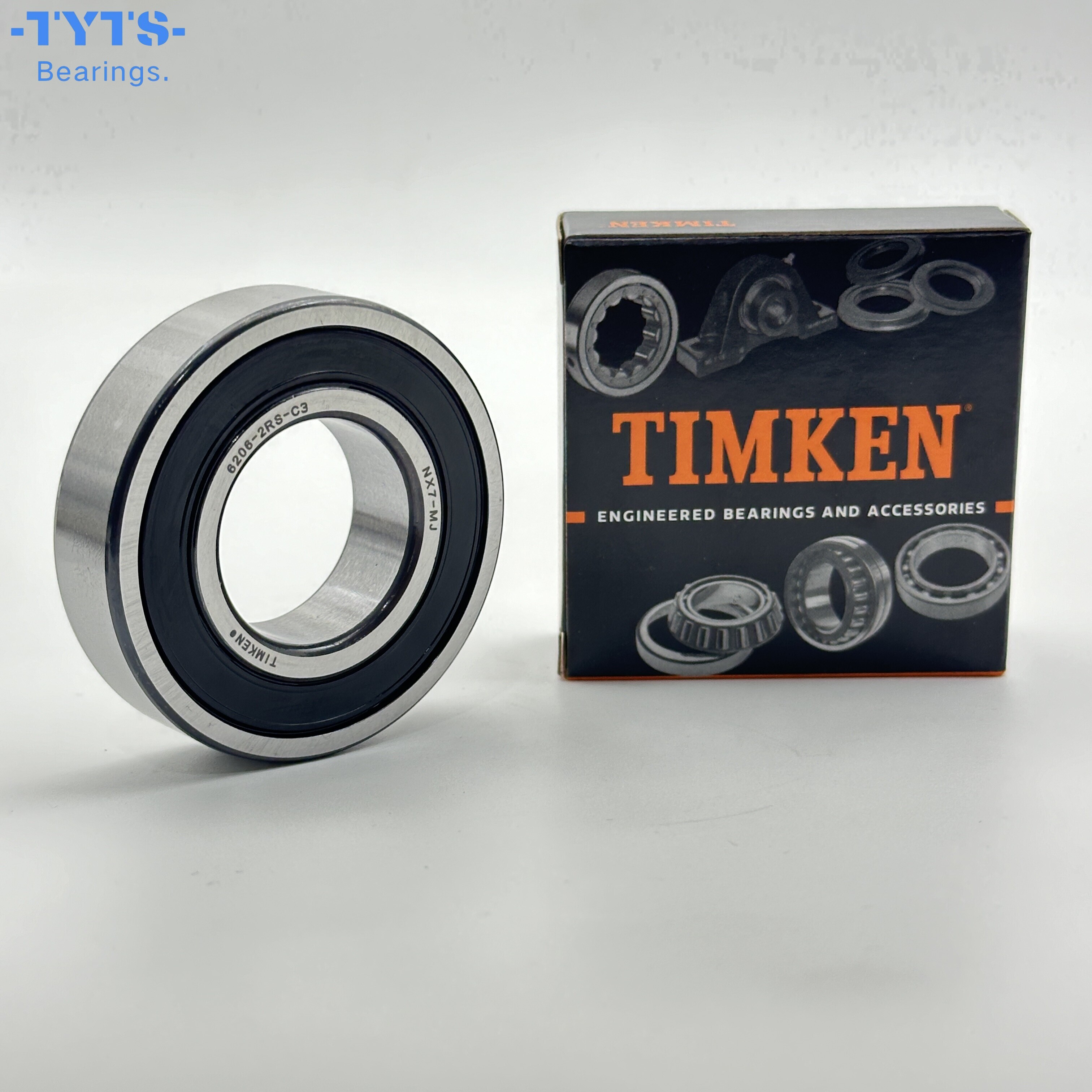 محامل كريات الأخدود العميق TIMKEN 6206-2RS-C3