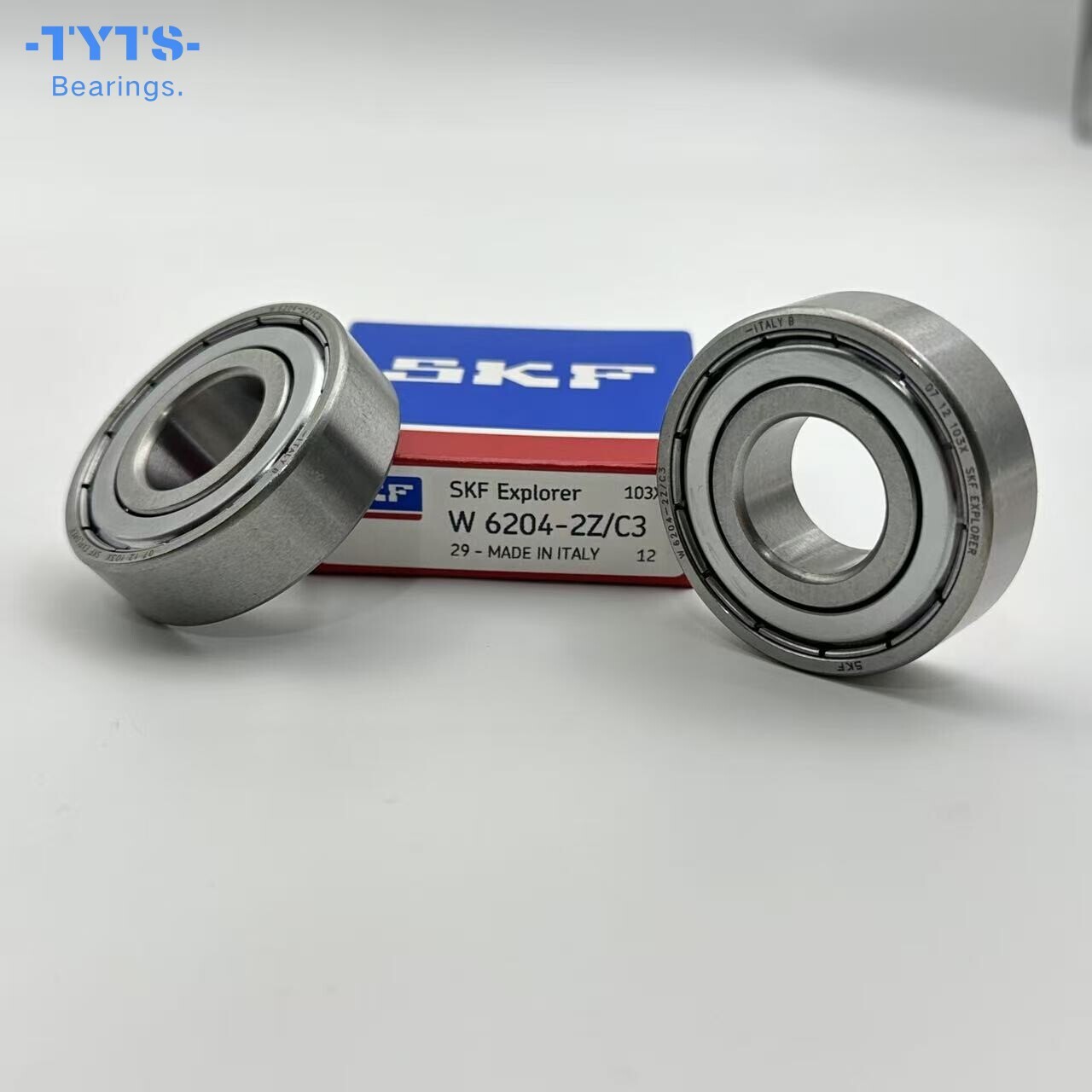 محمل كروي ذو أخدود عميق من الفولاذ المقاوم للصدأ SKF W6204-2Z/C3