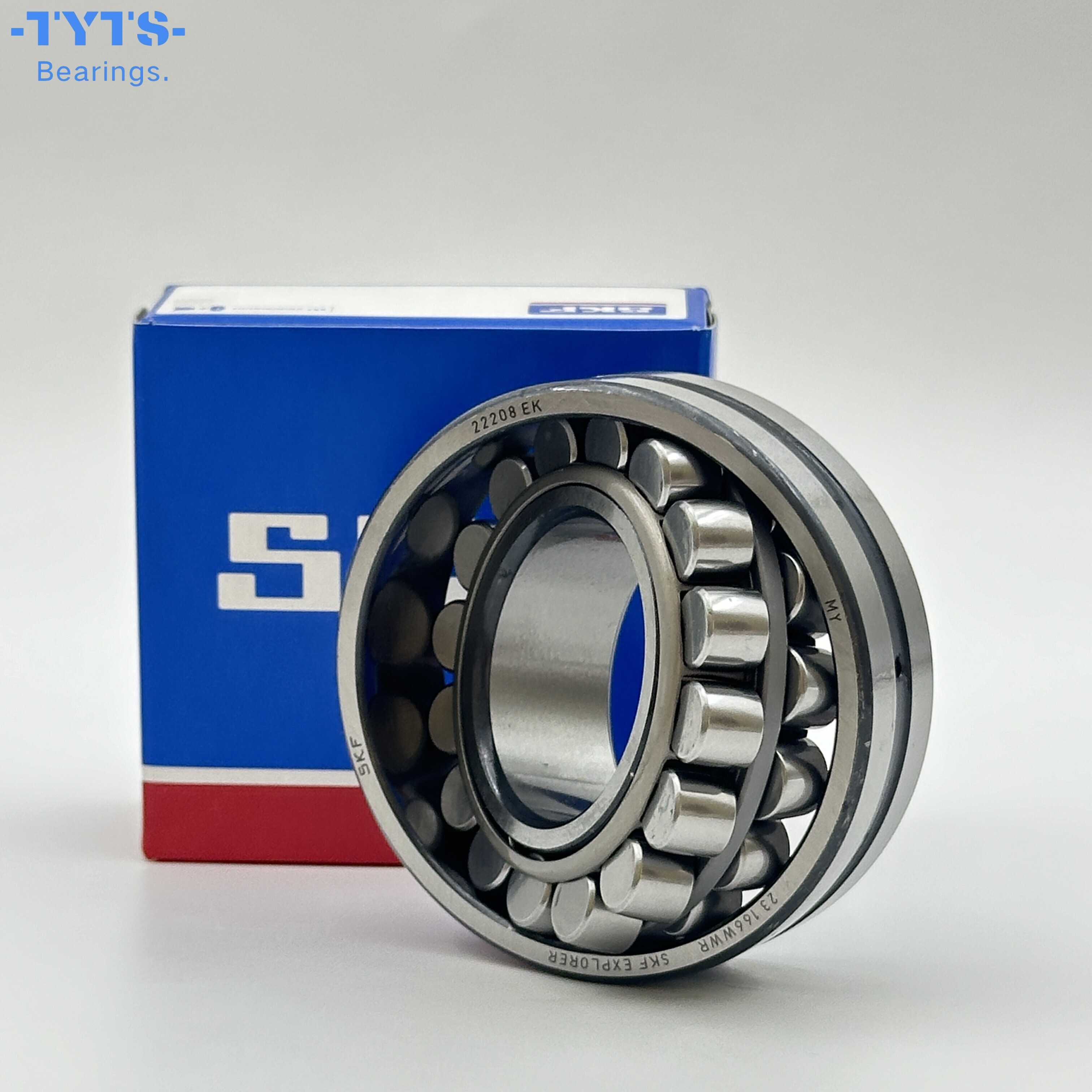 22208EK محمل ذاتي المحاذاة للأسطوانة SKF أصلي عالي الجودة