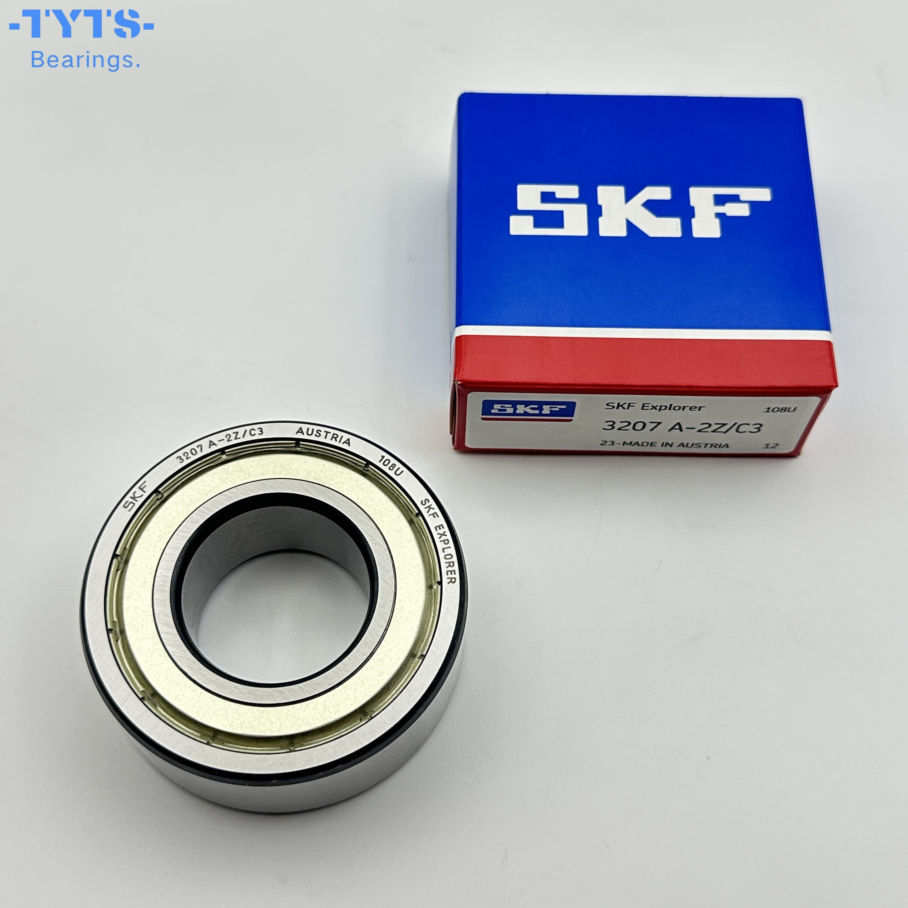 SKF أصلي عالي الجودة 3207A-2Z/C3 محمل كريات التلامس الزاوي مزدوج الصفوف 3207A-2Z/C3