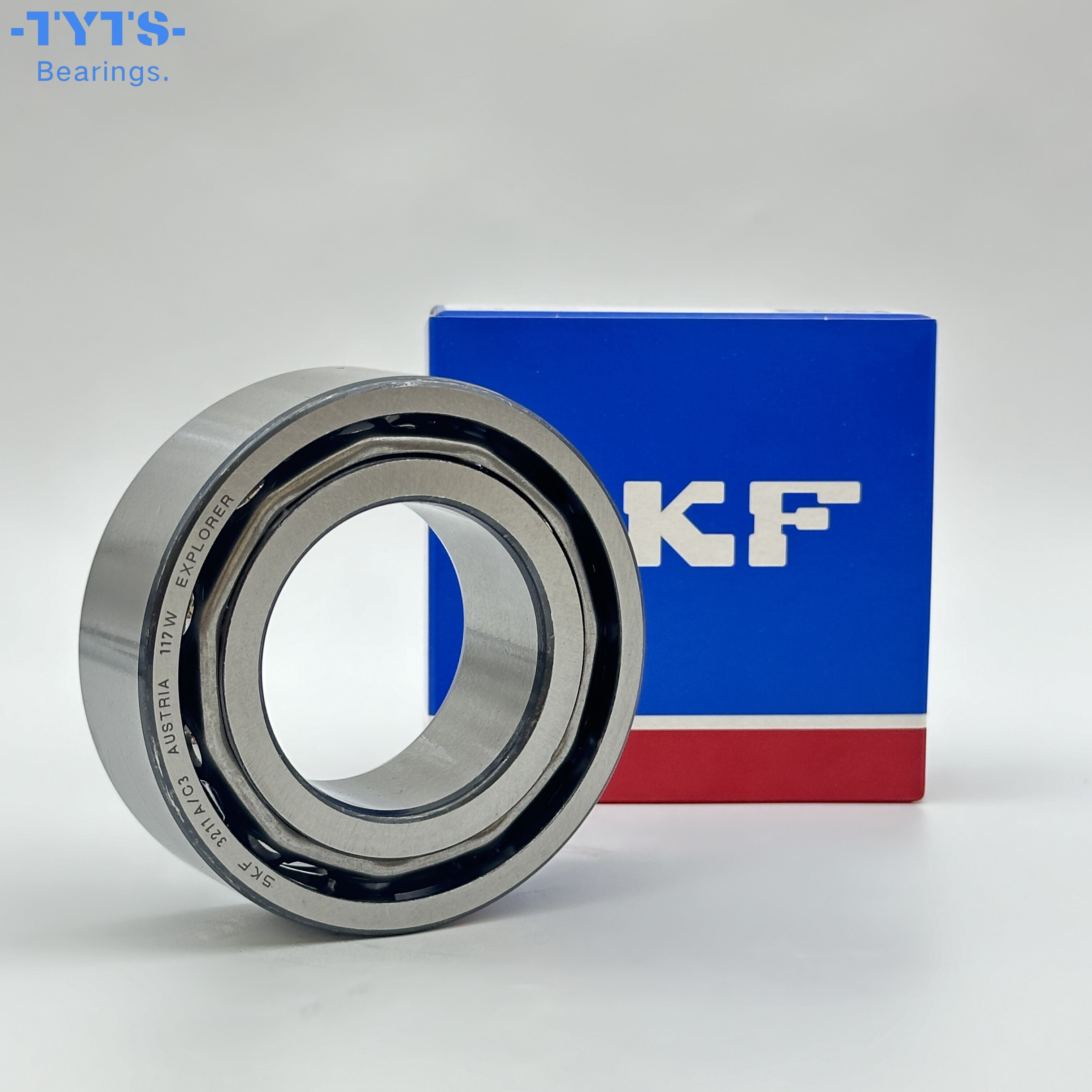 SKF أصلي عالي الجودة 3211A / C3 محمل كريات التلامس الزاوي مزدوج الصفوف 3211A / C3
