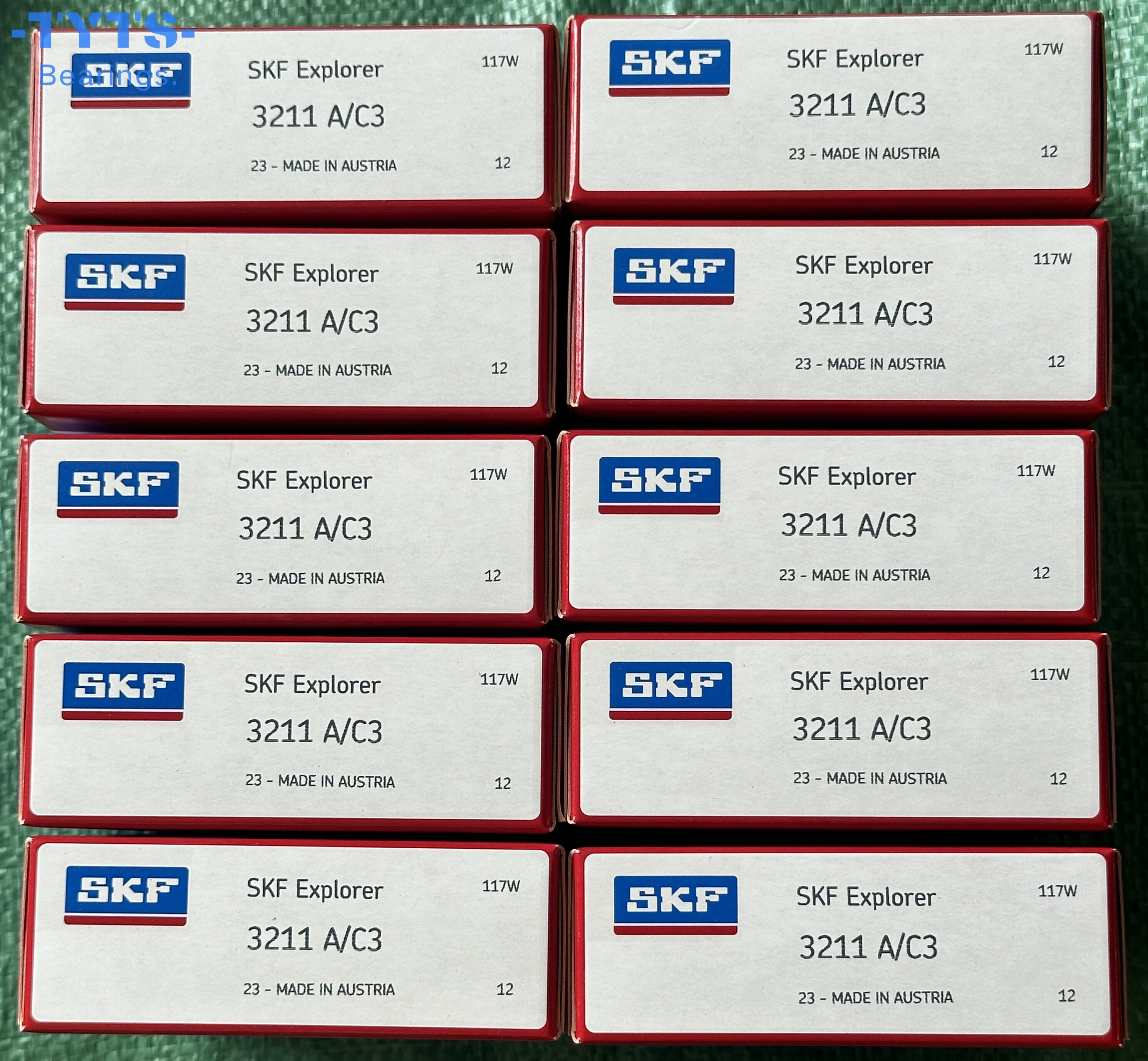 SKF أصلي عالي الجودة 3211A / C3 محمل كريات التلامس الزاوي مزدوج الصفوف 3211A / C3