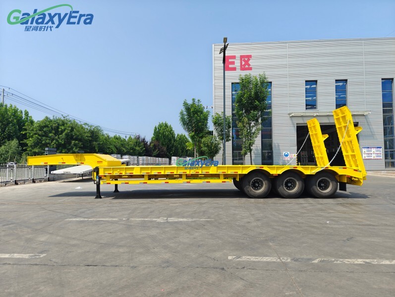 80 طن مقطورة شاحنة منخفضة السرير