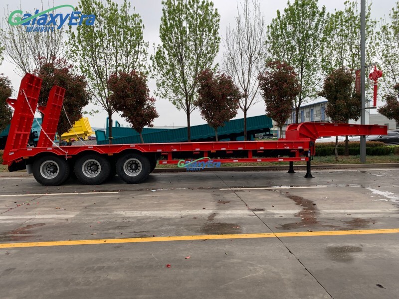 4 محور 100 طن منخفض السرير شبه مقطورة