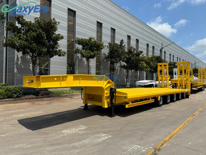 80 طن مقطورة شاحنة منخفضة السرير