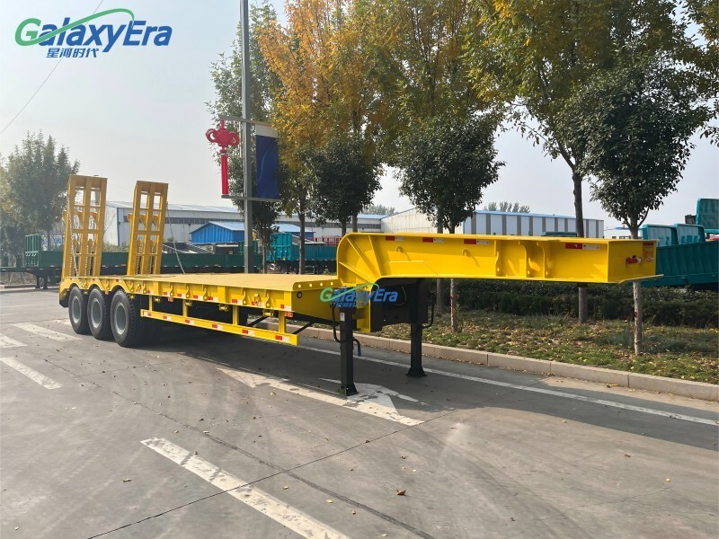 80 طن مقطورة شاحنة منخفضة السرير