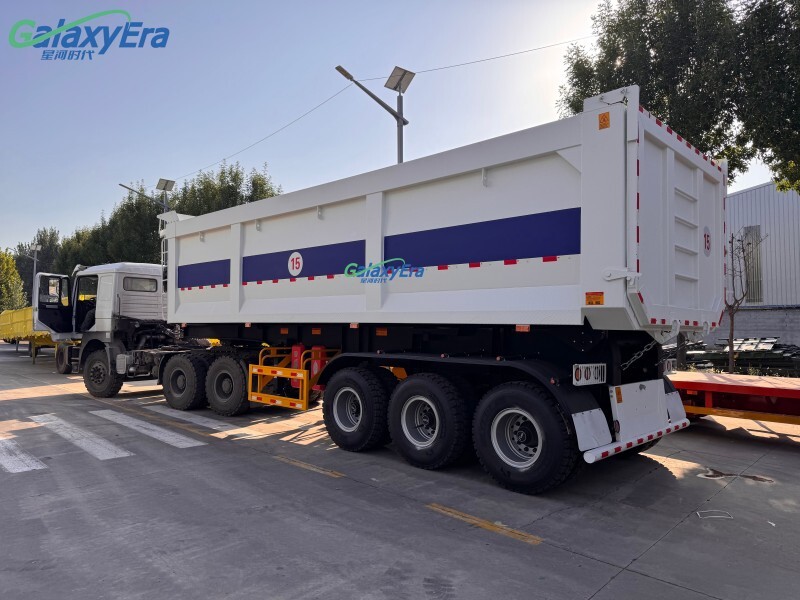 مقطورة نصف مقطورة ذات تفريغ خلفي