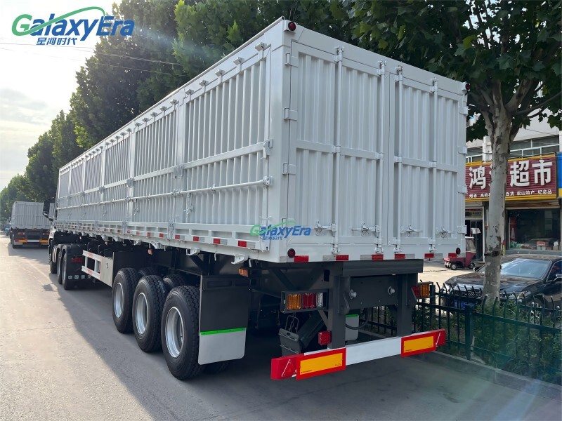 3 محور جانب تفريغ مقطورة للبيع