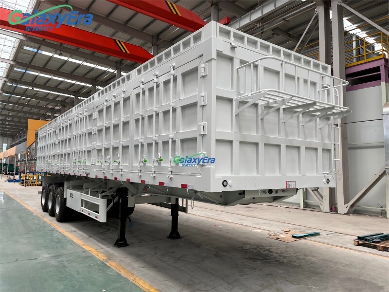 3 محور جانب تفريغ مقطورة للبيع