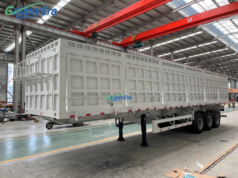 3 محور جانب تفريغ مقطورة للبيع