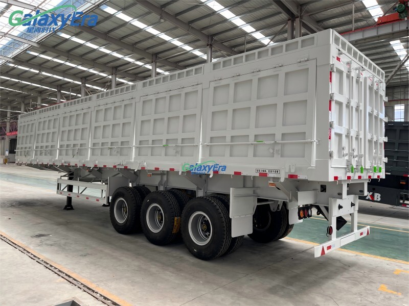 3 محور جانب تفريغ مقطورة للبيع