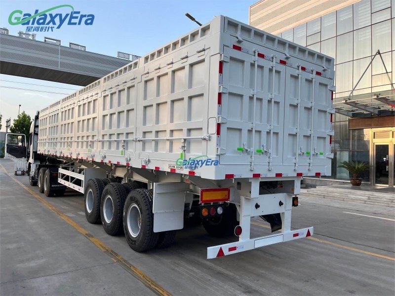 3 محور جانب تفريغ مقطورة للبيع