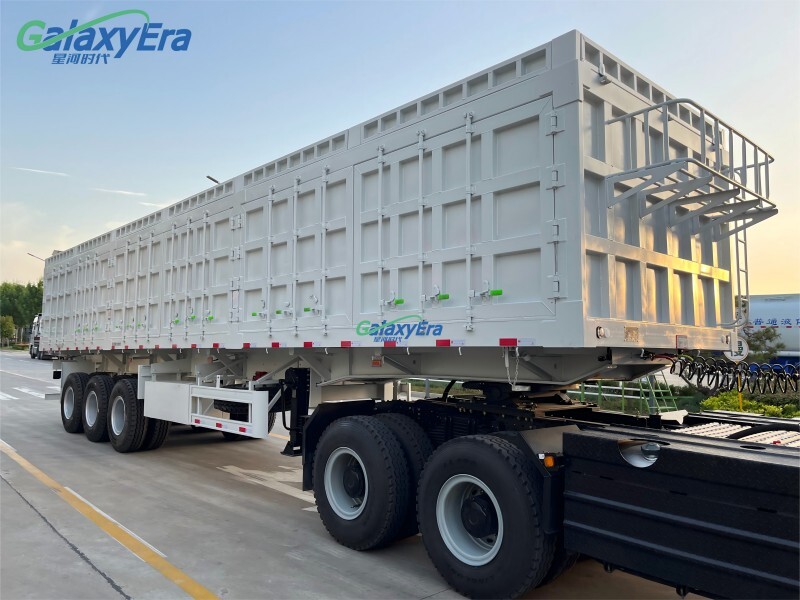 3 محور جانب تفريغ مقطورة للبيع