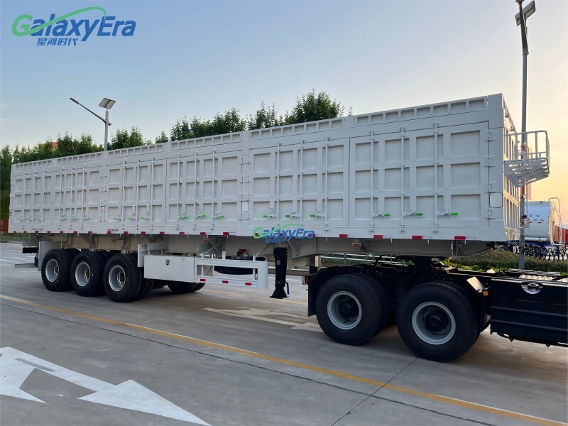 3 محور جانب تفريغ مقطورة للبيع