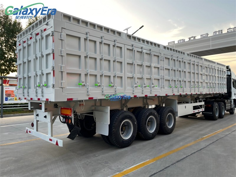 3 محور جانب تفريغ مقطورة للبيع