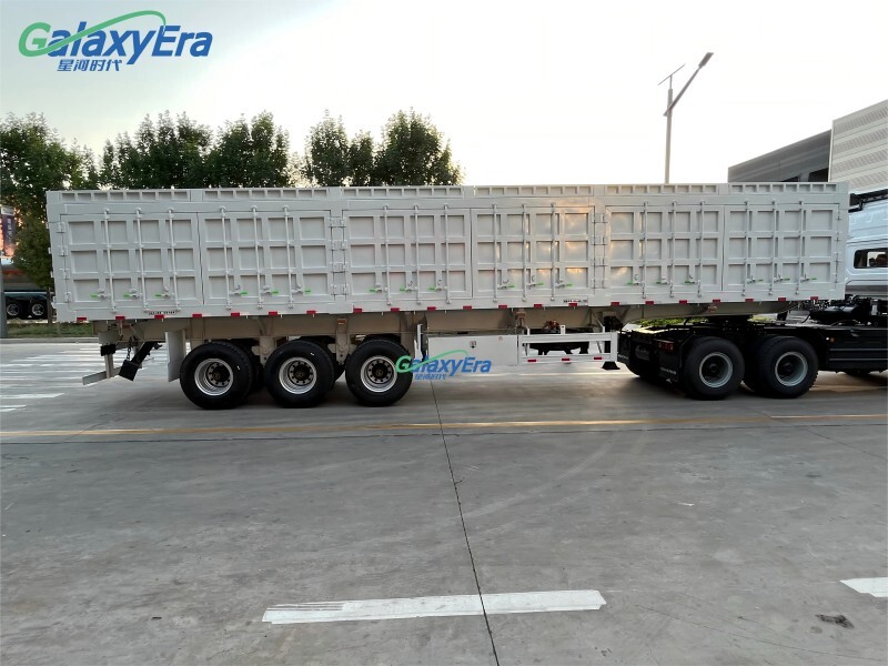 3 محور جانب تفريغ مقطورة للبيع