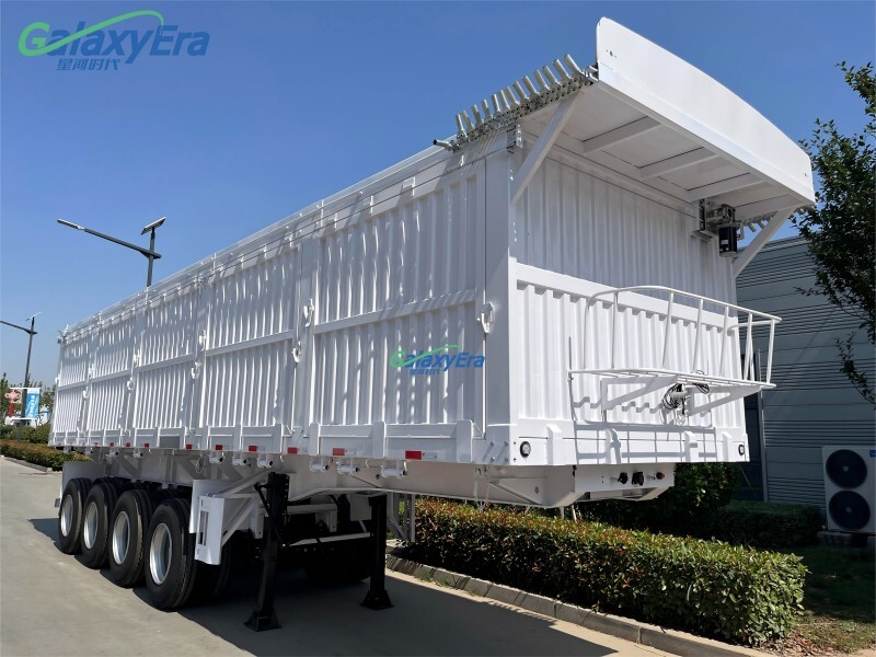 مقطورة شبه جانبية تفريغ جانبي 3 محاور