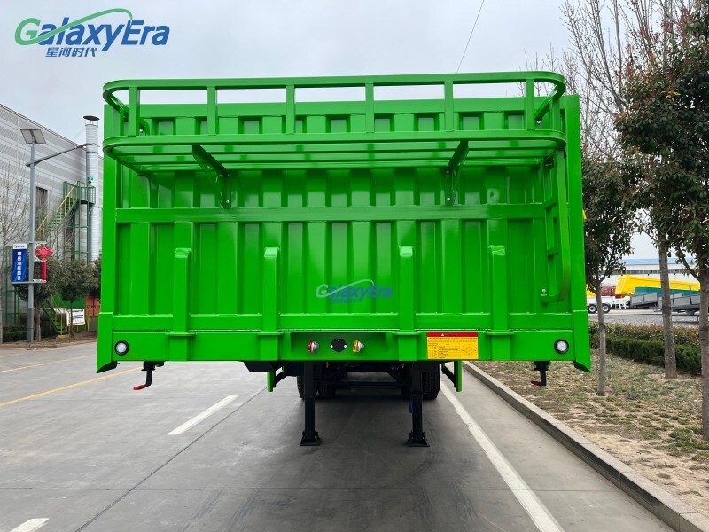 مقطورة شبه محورية بسياج حمولة 3 محاور