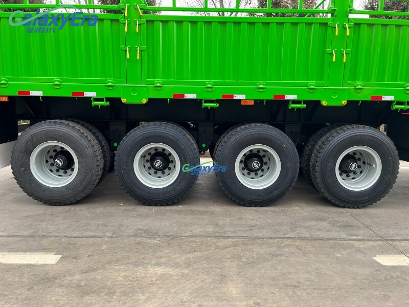 مقطورة شبه محورية بسياج حمولة 3 محاور