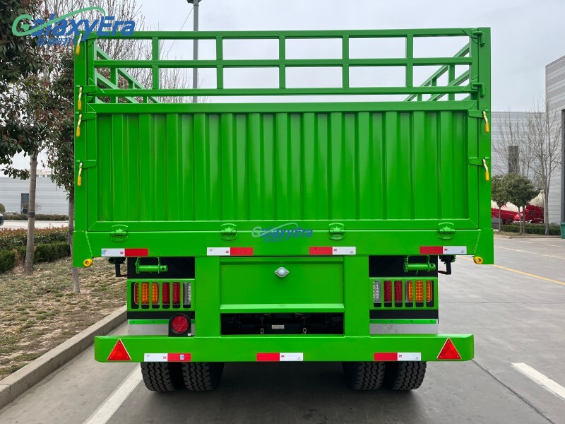 مقطورة شبه محورية بسياج حمولة 3 محاور