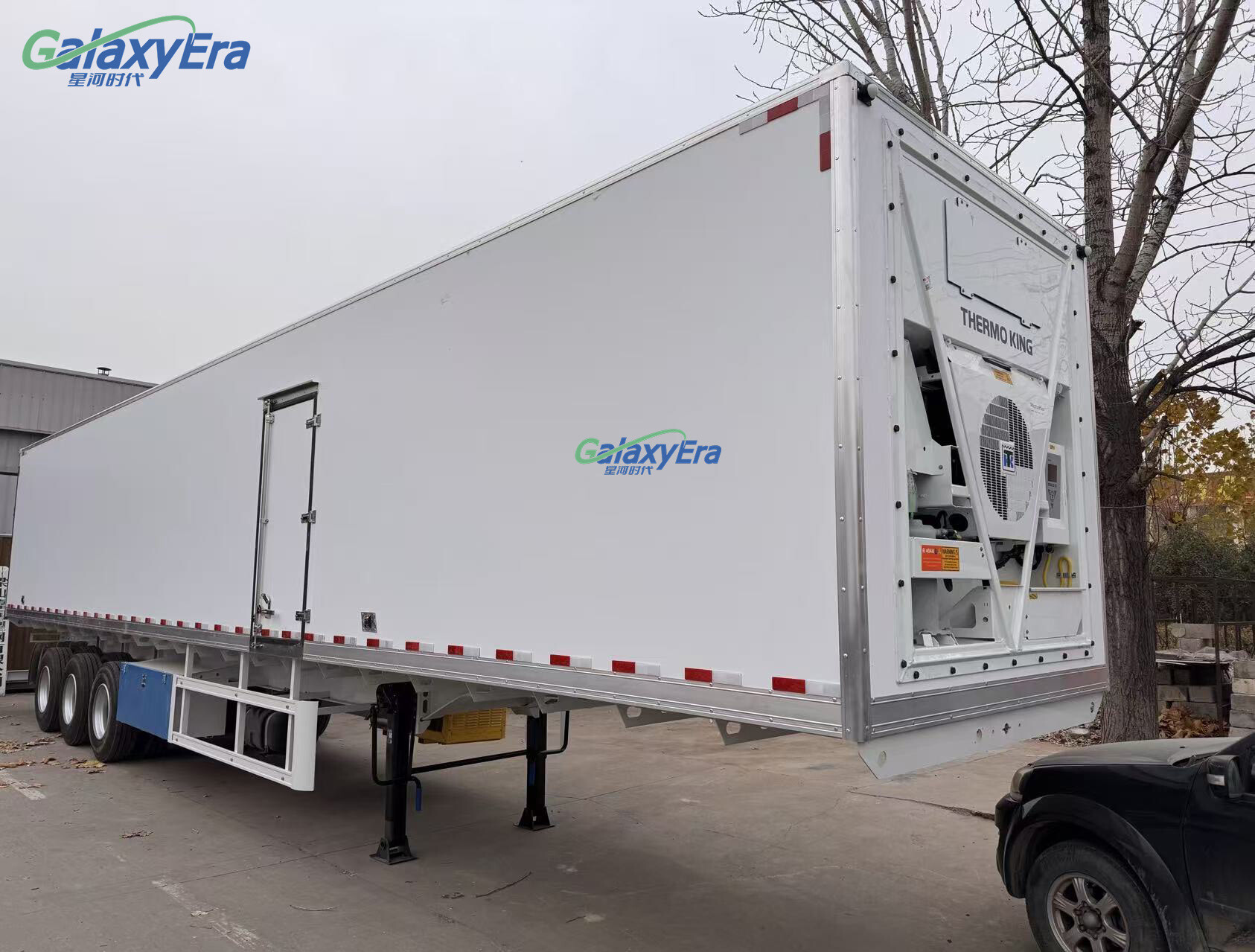 3-محور شبه مقطورة مبردة بالدخول الجانبي