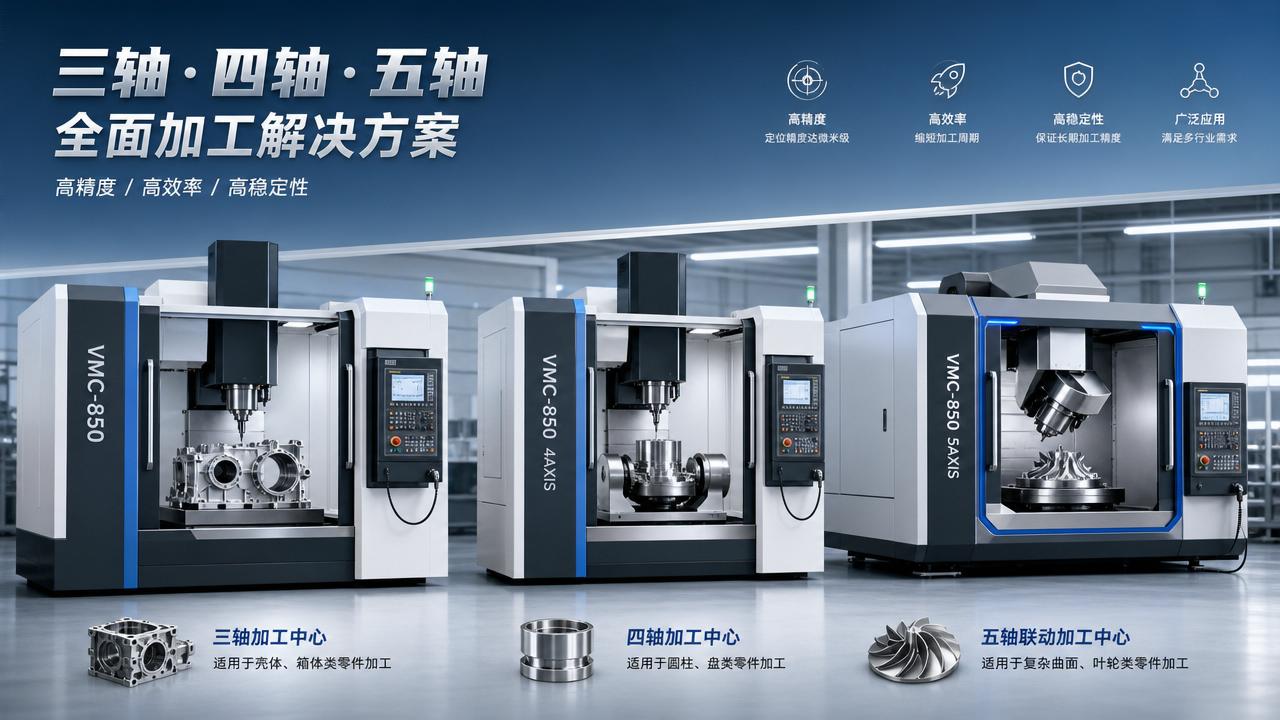 3-Axis vs 4-Axis vs 5-Axis CNC Machining Center: What Are the Real Differences?