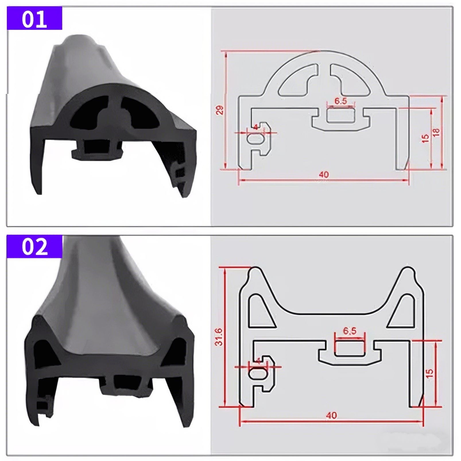 شرائط مطاطية مضادة للانضغاط لأبواب المترو المنزلقة