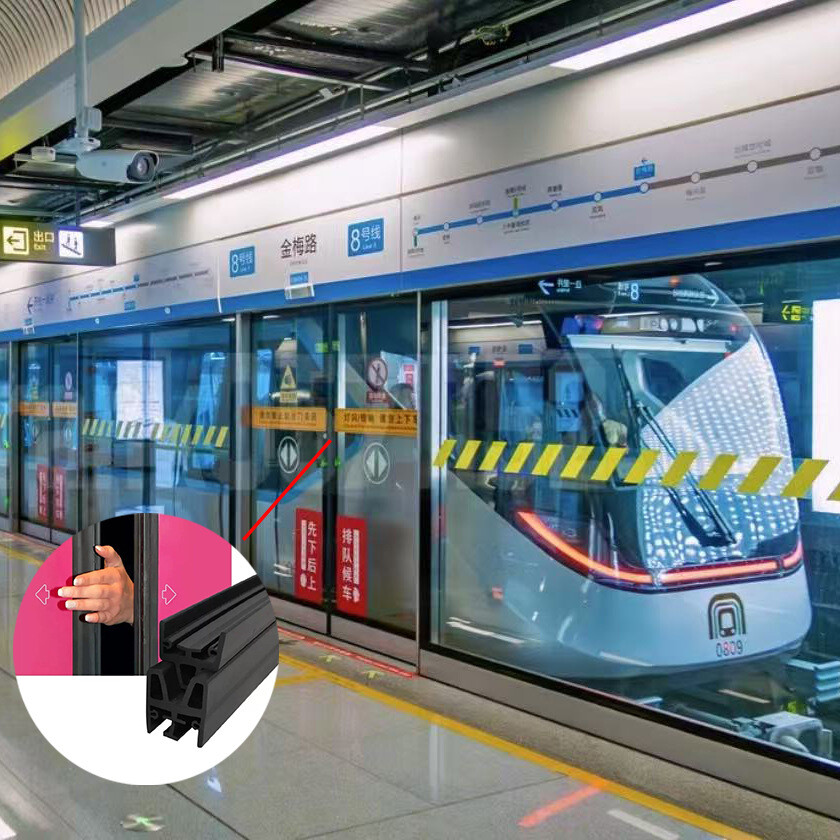 شرائط مطاطية مضادة للانضغاط لأبواب المترو المنزلقة