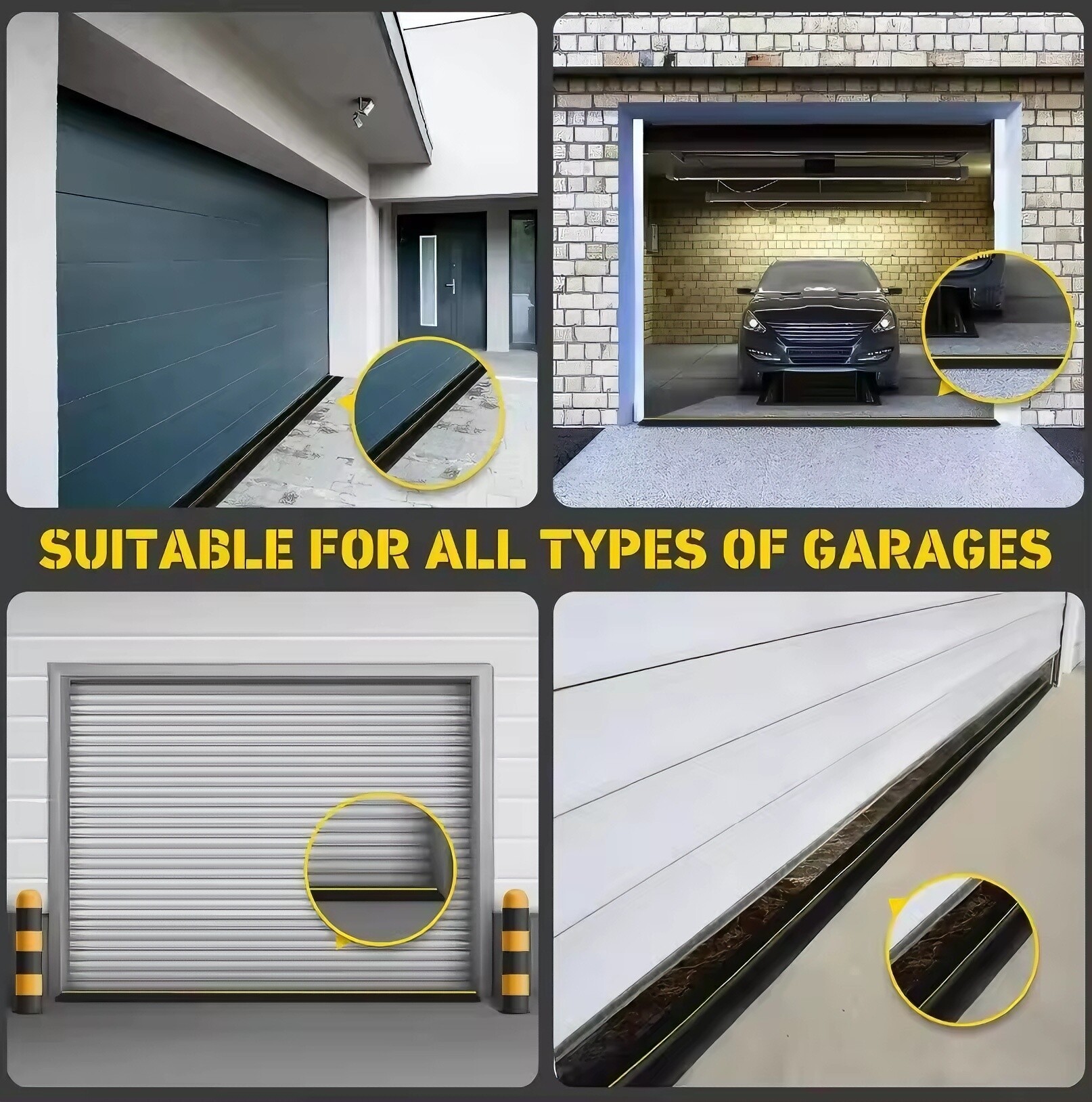 إحكام عتبة باب المرآب EPDM مقاوم للماء والحشرات لاستبدال الإحكام السفلي للطقس