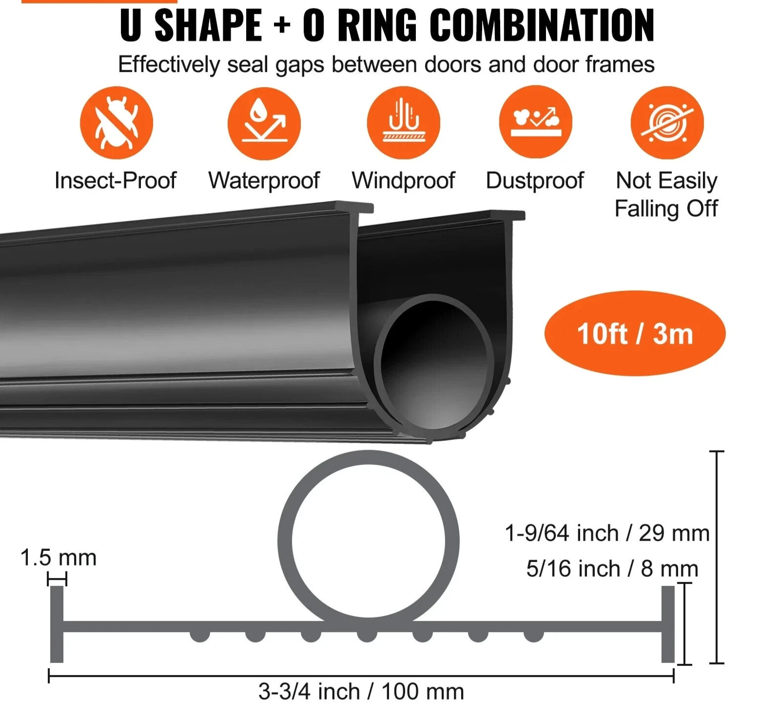 سِتار قاع باب المرآب من مادة EPDM