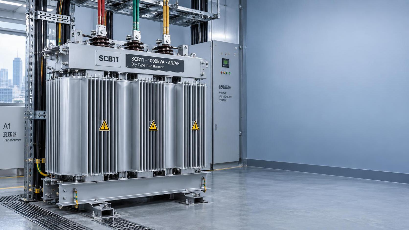 محول جاف مدمج SCB11: مفاضلات التصميم الموفر للمساحة في غرف الكهرباء بالمباني الشاهقة