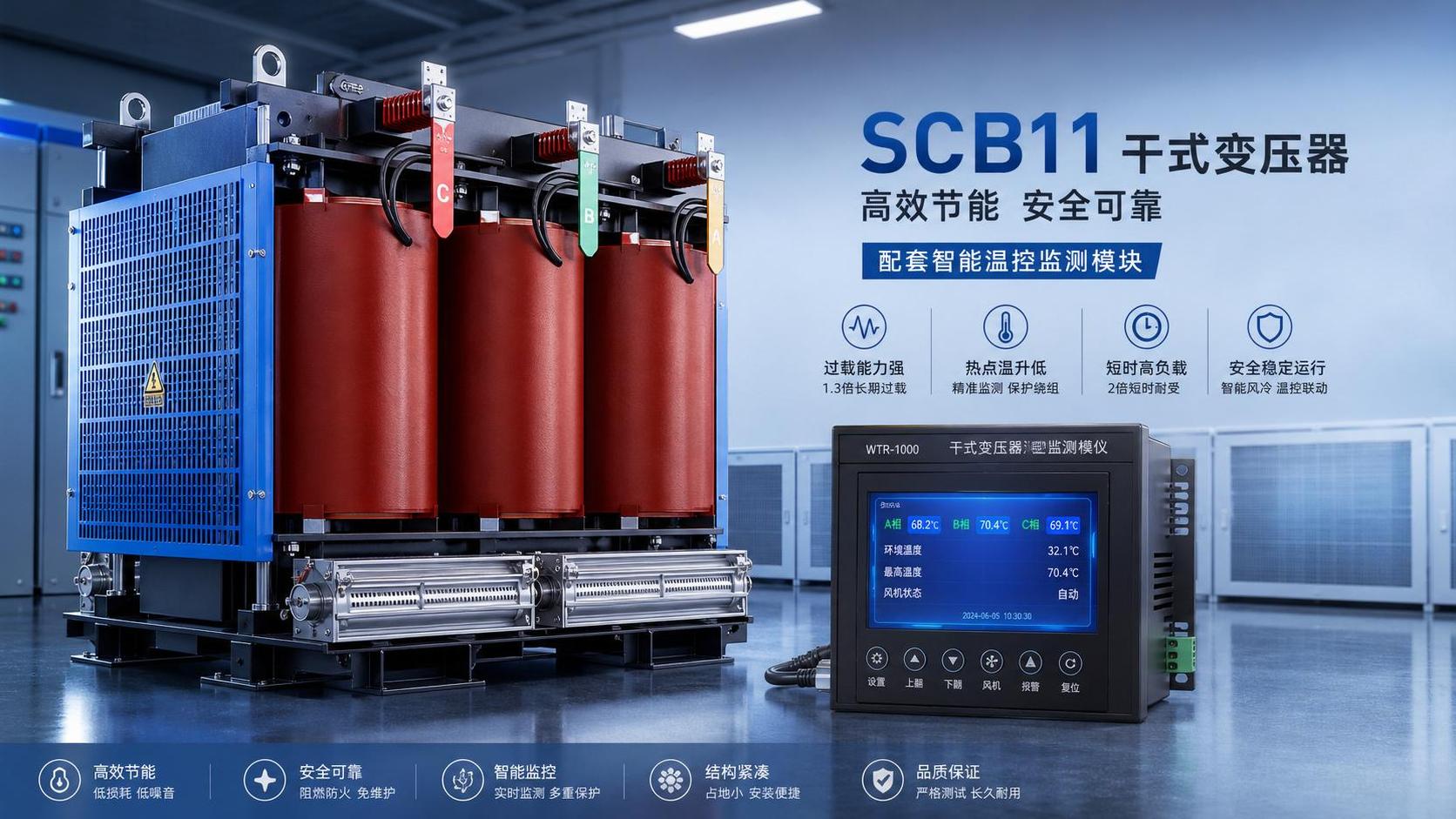 قدرة التحميل الزائد للمحول الجاف من نوع SCB11: الحدود الأساسية التي يجب معرفتها