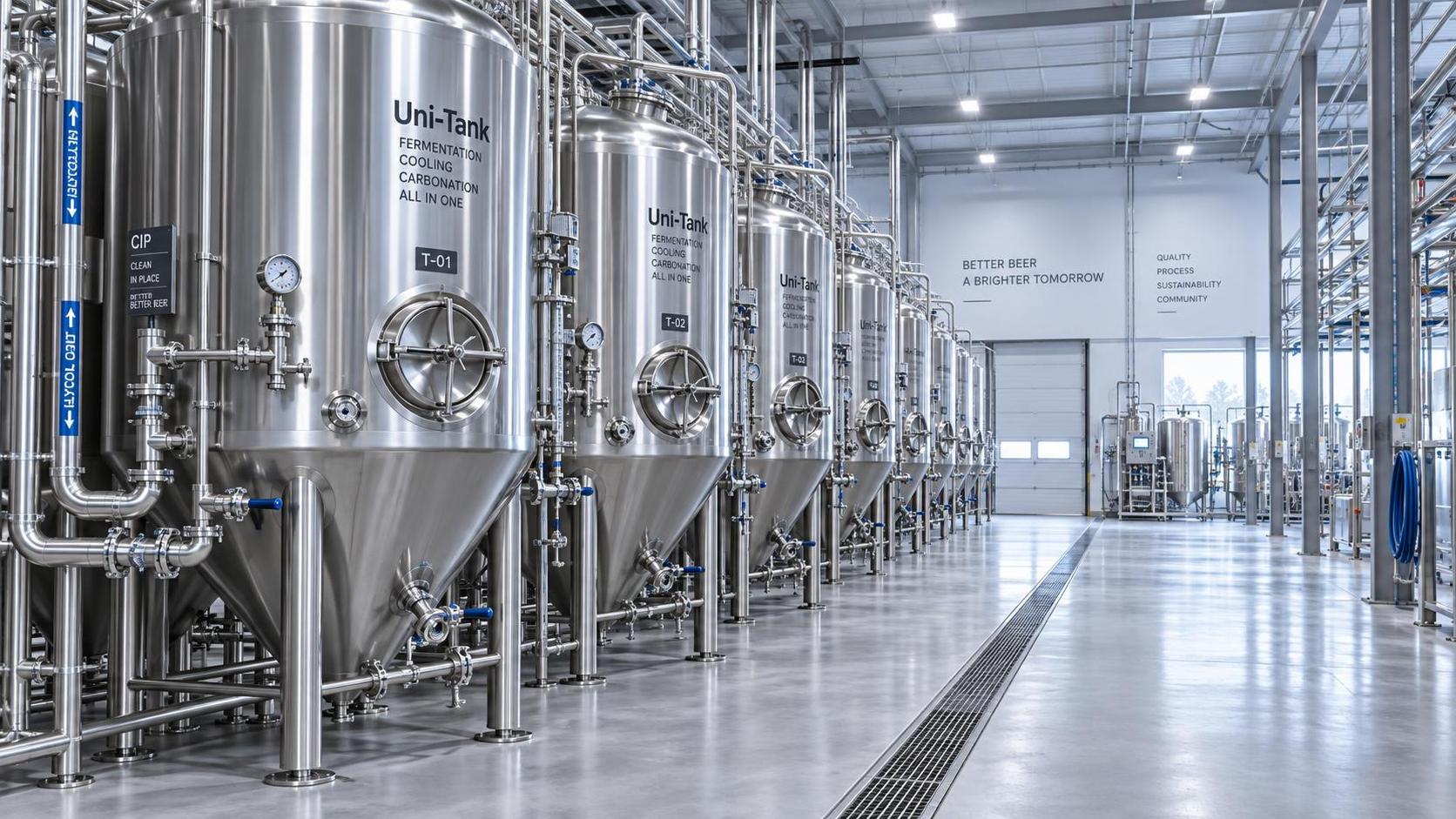 When an industrial uni-tank fermenter can reduce brewery floor space
