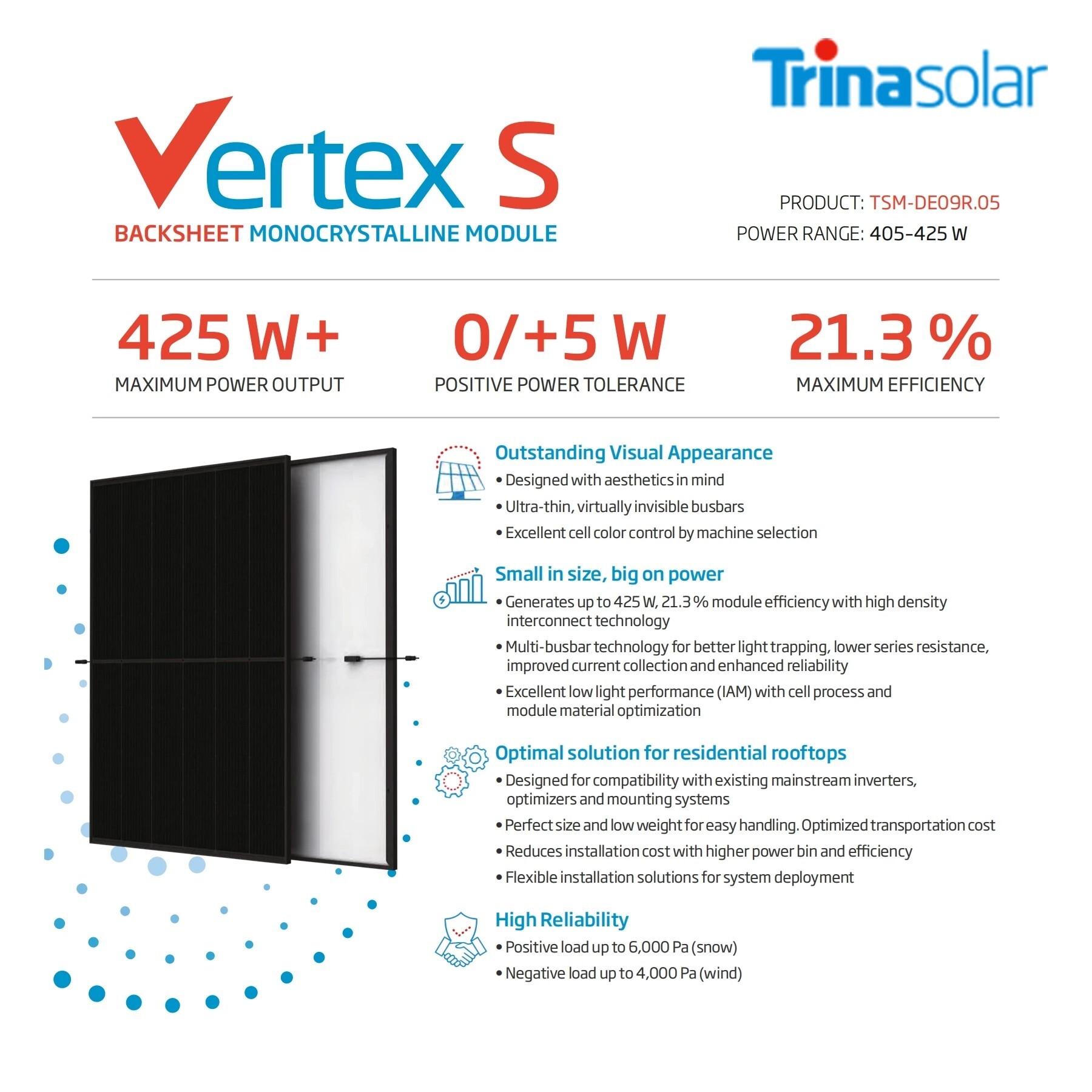 Vertex S TSM-DE09R.05  405–425 W