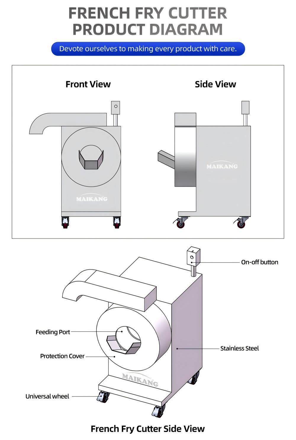 كيفية اختيار سعة قطع البطاطس المثالية لعملك