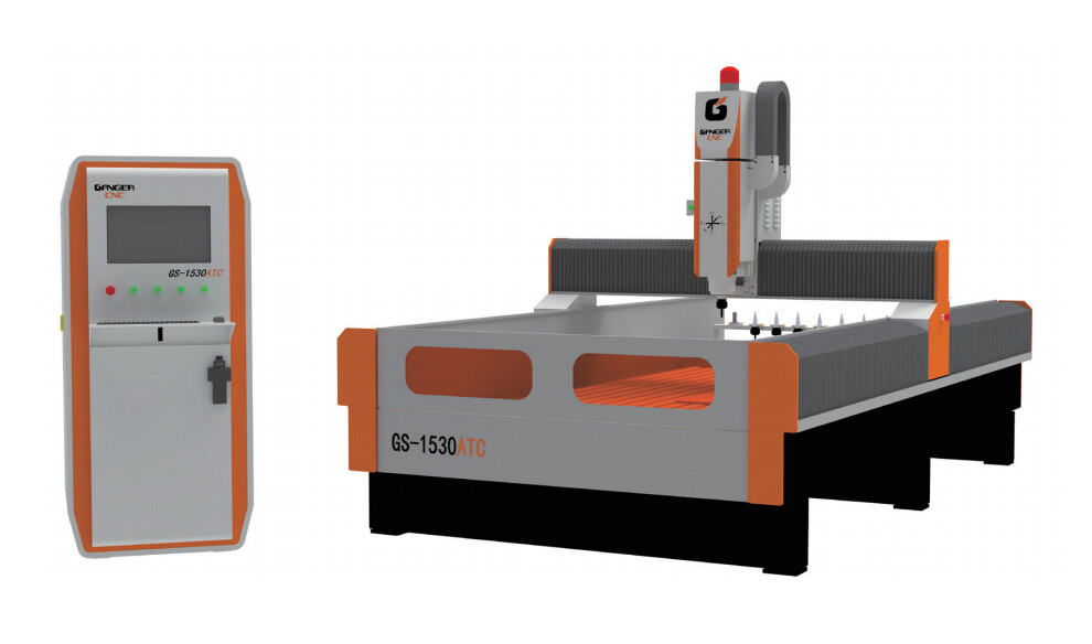 آلة نحت الرخام CNC مع نظام ATC الخطي GS-1530ATC