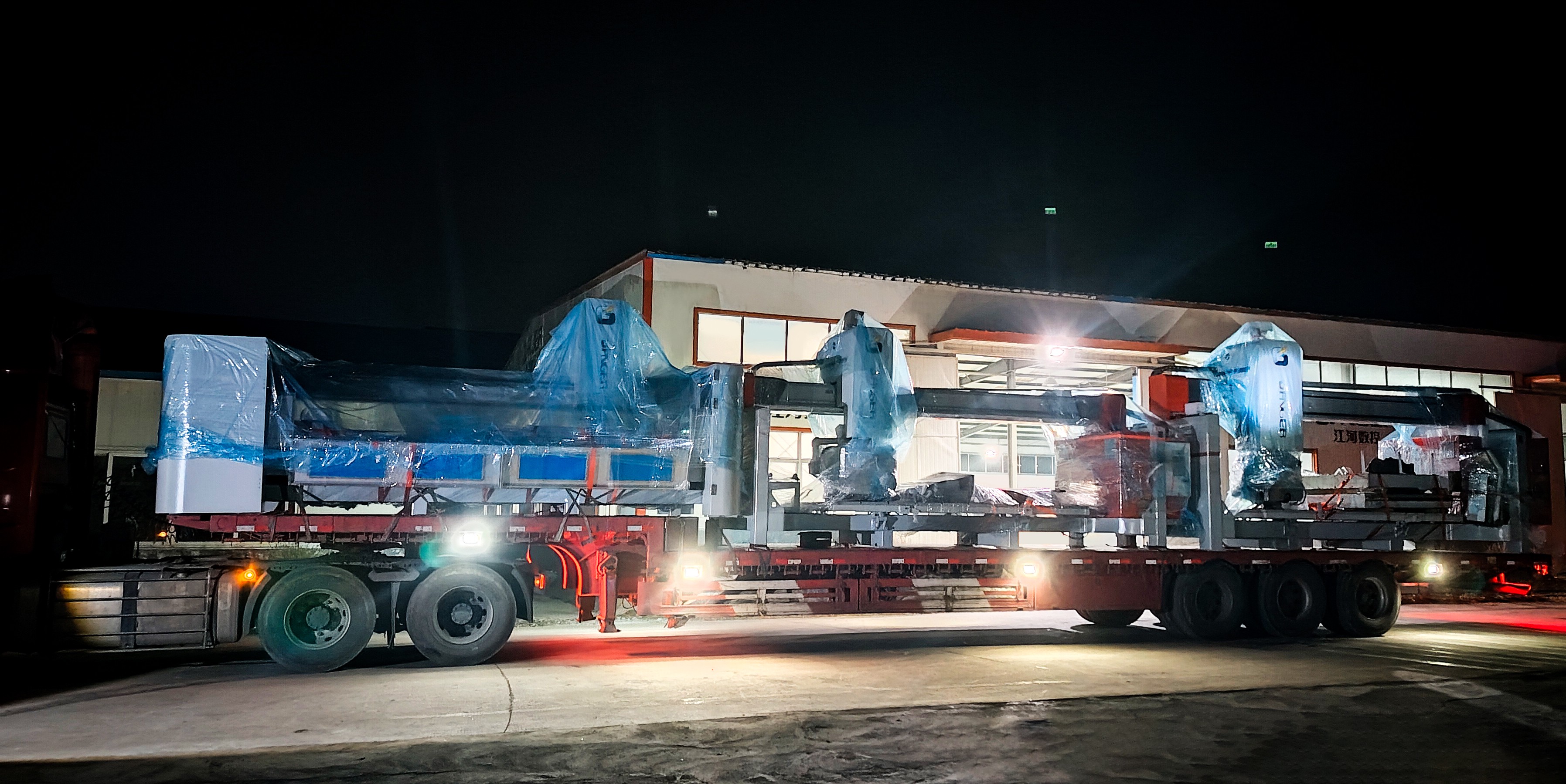 شحنة معرض جانجر: 3 آلات جاهزة لمعرض شيامن للرخام