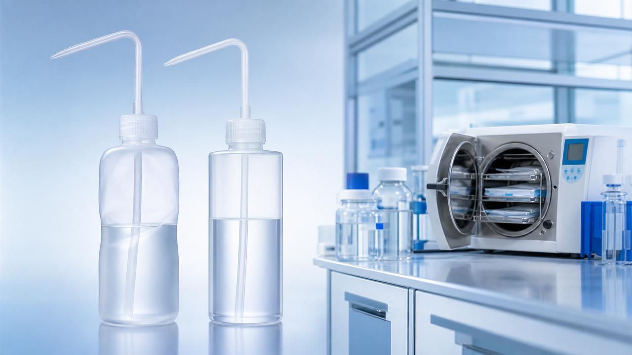مواد زجاجة الغسل ذات الفوهة الضيقة: PE مقابل PP