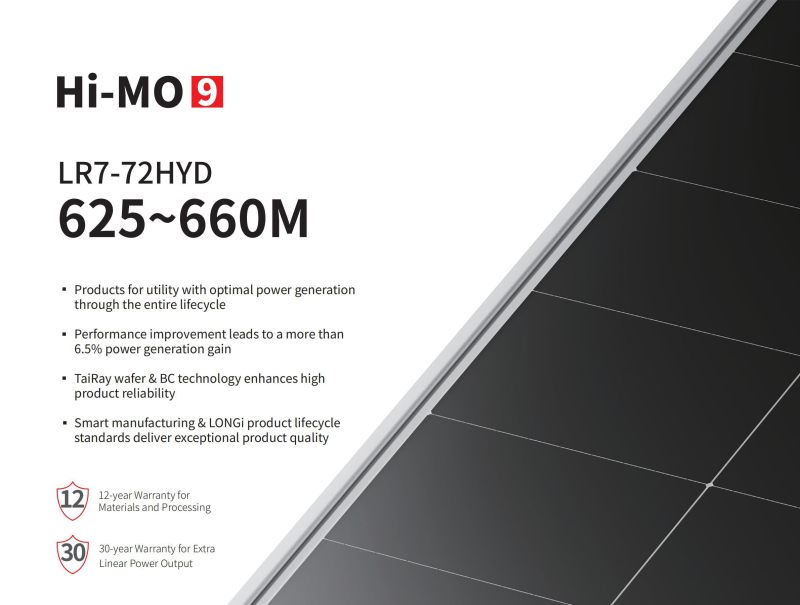 Hi-MO 9 LR7-72HYD 625~660M Hi-MO 9 LR7-72HYD 625~660M