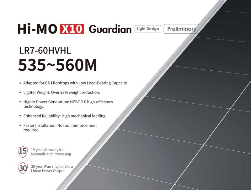 Hi-MO X1O Guardian LR7-60HVHL 535~560M