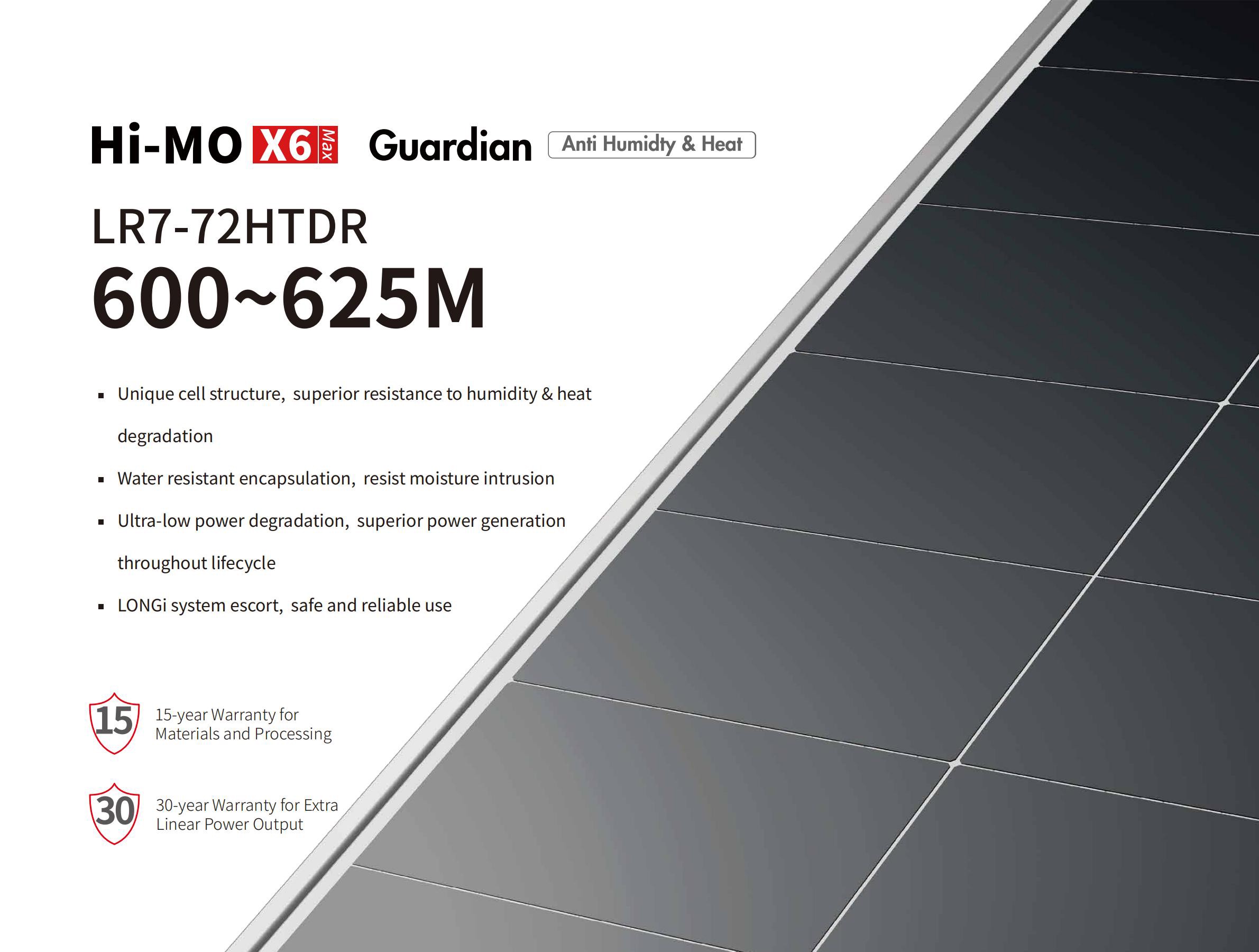 Hi-MO X6 Max Guardian LR7-72HTDR 600~625M