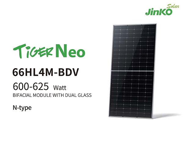 600-625w N-type 66HL4M-BDV BIFACIAL MODULE WITH DUAL GLASS