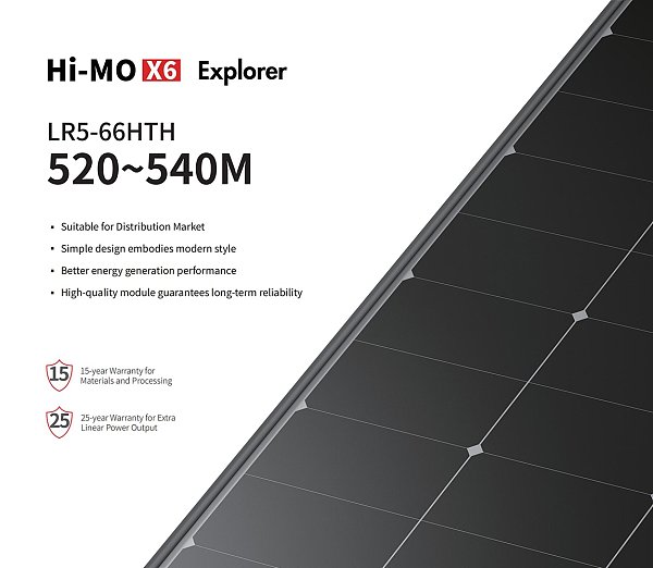 Hi-MO X6 Explorer LR5-66HTH 520 525 530 535 540M Hi-MO X6 Explorer LR5-66HTH 520 525 530 535 540M