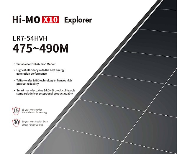 Hi-MO X10 Explorer LR7-54HVH 475-490M Hi-MO X10 Explorer LR7-54HVH 475-490M