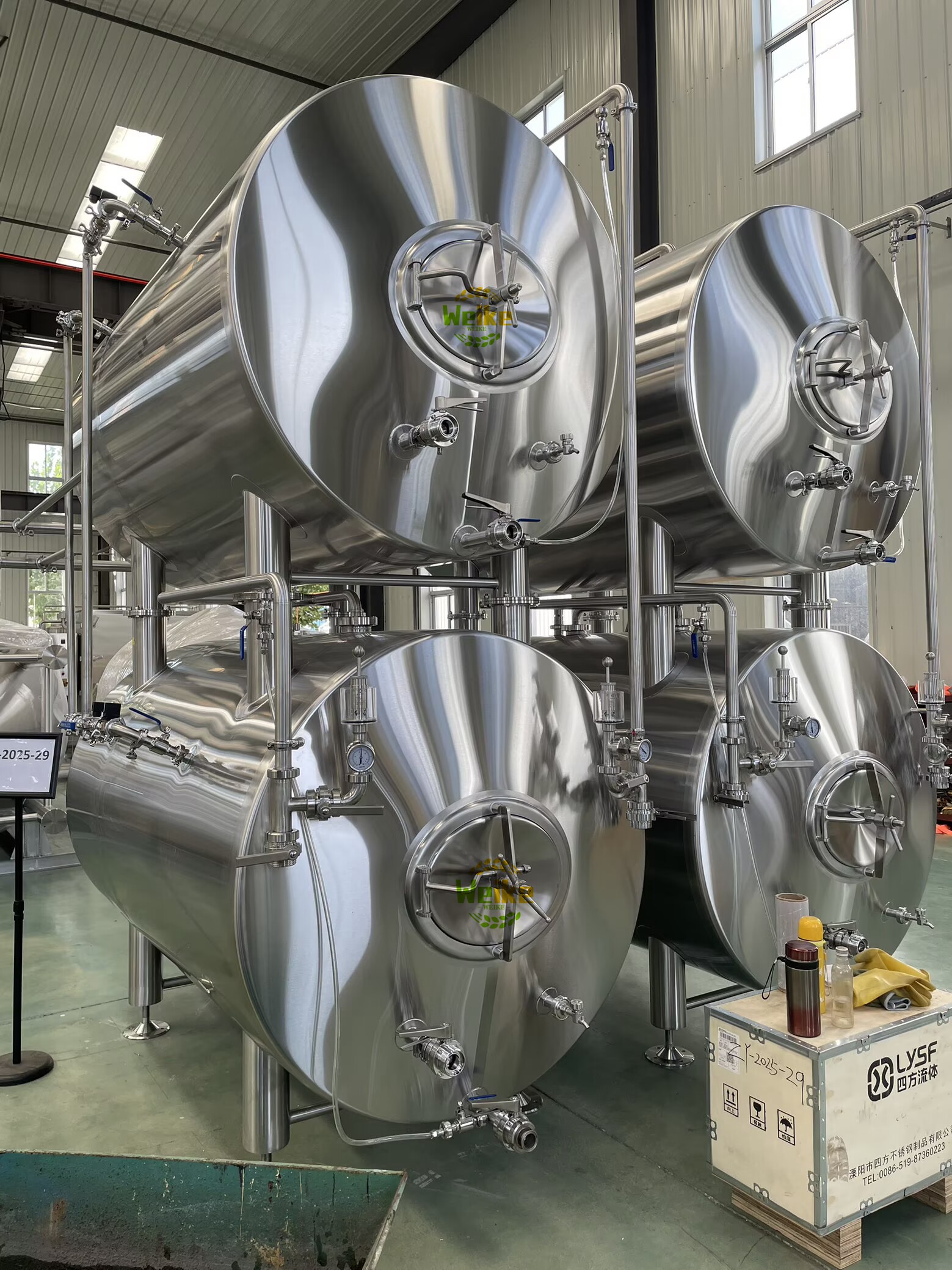 خزان البيرة الأفقية القابل للتكديس